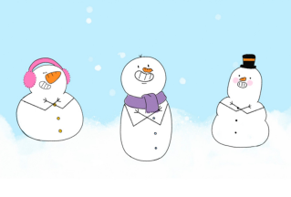 January Winter Snow Stickers, Weight Loss Planner Clipart Add-Ons (B121)